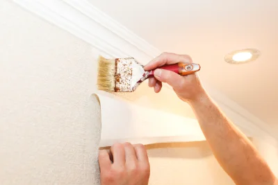 Pose de papier peint à Ota — revêtements muraux et toiles de verre